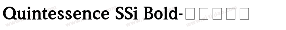 Quintessence SSi Bold字体转换